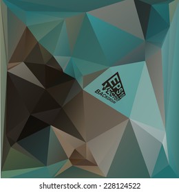 Multicolor ( Green,Brown ) Design Templates. Geometric Triangular Abstract Modern Vector Background. 
