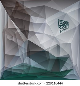 Multicolor ( Green,Gray,Brown ) Design Templates. Geometric Triangular Abstract Modern Vector Background. 