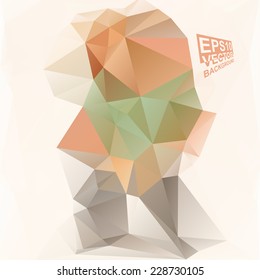 Multicolor ( Green,Rose,Coffee,Gray ) Design Templates. Geometric Triangular Abstract Modern Vector Background. 