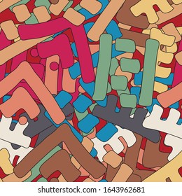 Multicolor grunge background seamless. Abstract vector texture