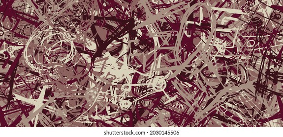 Unkomplizierter, mehrfarbiger Hintergrund. Abstraktes geometrisches Muster. Chaos und Zufall. Modernes Malerei