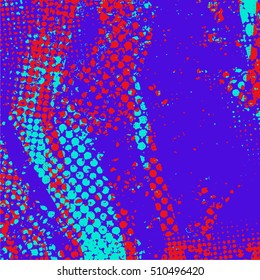 Multicolor grunge halftone background.