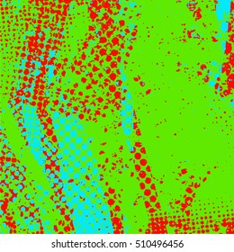 Multicolor grunge halftone background.