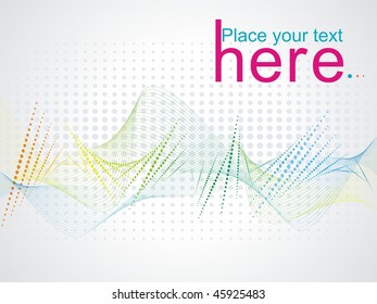 Multicolor halftone with abstract waves