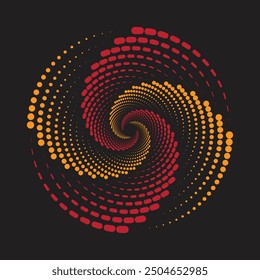 Multicolor halftone effects in circle for using in different design packaging and others.