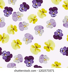 Multicolor hand drawn anemone flowers seamless pattern