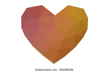 Multicolor heart isolated on white background. Geometric rumpled triangular low poly origami style gradient graphic illustration. Vector polygonal design for your business. Multicolor heart isolated on white background. Geometric rumpled triangular low poly origami style gradient graphic illustration. Vector polygonal design for your business.