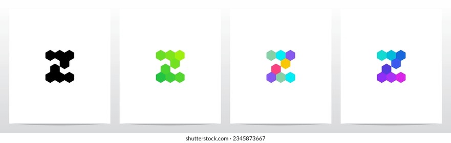 Multicolor Hexagon Letter Logo Design Z