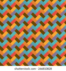 Multicolor hipster style vector pattern in vivid colors. Seamless texture for web, print, fabric, textile, website, card background, summer spring autumn fashion, wrapping paper, wallpaper. Vector.