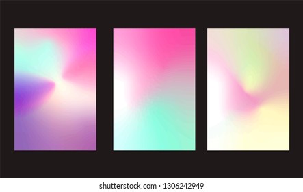 Multicolor Holographic. Gradient set. 