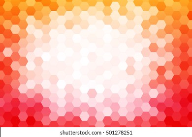 multicolor honeycomb background. red tone. vector illustration. for design, wallpaper, brochure
