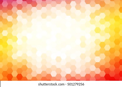 multicolor honeycomb background. red tone. vector illustration. for design, wallpaper, brochure