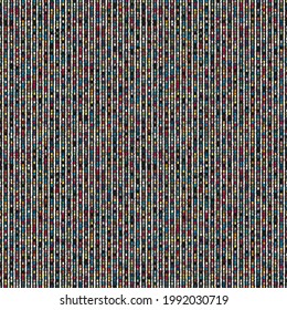 Multicolor Irregular Mosaic Textured Striped Pattern