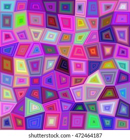 Multicolor irregular rectangle tile mosaic vector background