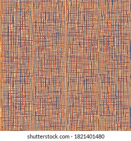 Multicolor Irregularly Textured Canvas Background. Seamless Pattern.