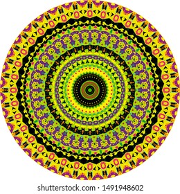 Multicolor kaleidoscope texture. Abstract kaleidoscope vector.