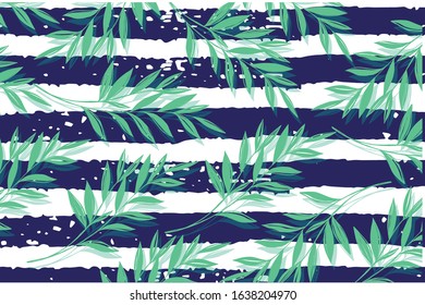multicolor leaf pattern on line pattern for background abstract on white background