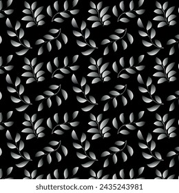 Multicolor leaves botanical seamless pattern. Twigs and leaves.