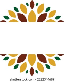 Multicolor Leaves Design Layout (Editable file) - Vector Illustration