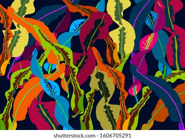 multicolor leaves fashion background. vector illustration 