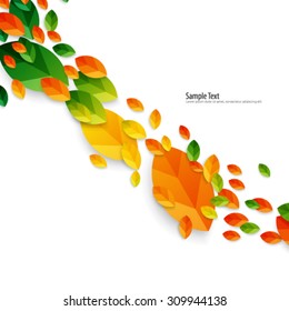 Multi-Color Leaves Paper Design Background
