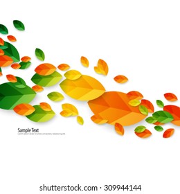 Multi-Color Leaves Paper Design Background
