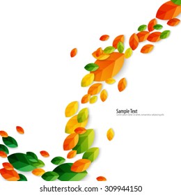 Multi-Color Leaves Paper Design Background