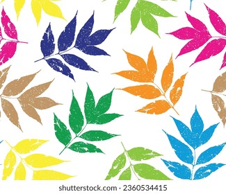 multicolor leaves pattern background, seamless background, seamless pattern, seamless design, vector print design, fabric and textile design