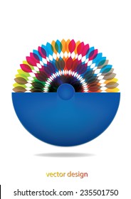Multicolor leaves vector design