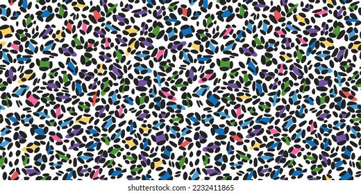 Multicolor leopard print skin vector illustration design.