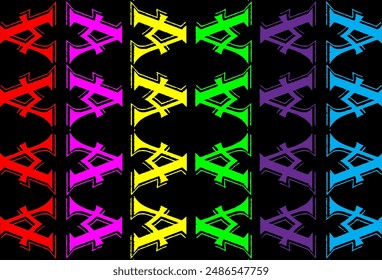 multicolor letter A design pattern background