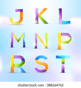Multicolor Letter Symbols Vector Design. Graphic Icons, Logo, Sign Template Set