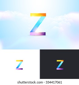 Multicolor Letter Z Symbol Vector Design. Graphic Icons, Logo, Sign Template