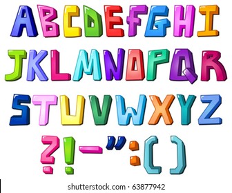 Multicolor letters