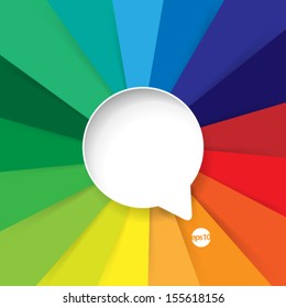 Multicolor Lines  with Speech Bubble