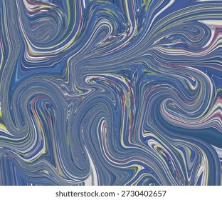 Multicolor liquid marble abstract background with dynamic swirl texture, modern design, creative pattern and artistic wallpaper for digital projects.