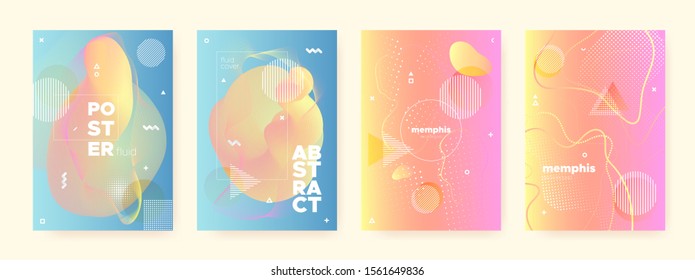 Multicolor Liquid Waves. Pink Memphis Texture. Geometric Gradient. Contemporary Shapes. Orange Flow Waves. Blue Memphis Brochure. Pastel Geometric Design. Abstract 3d Banner. Pink Fluid Waves.