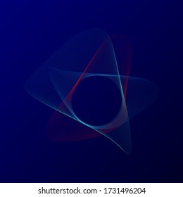 multicolor logo on a dark blue background bewitching abstraction beautiful radiance of thin edges object for design