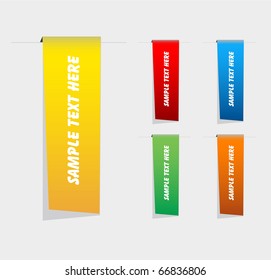 multicolor long sticker or tags