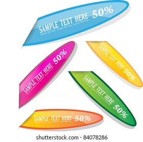 multicolor long stickers/tag vector