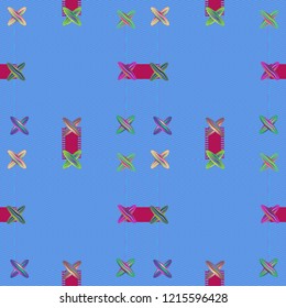 Multicolor lovely magical abstract background vintage glamorous jeans tissue seamless.