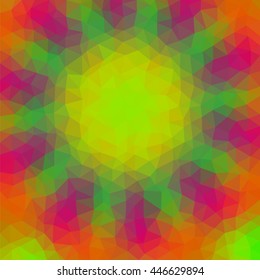 Multicolor low poly abstract backgroud. Vector.