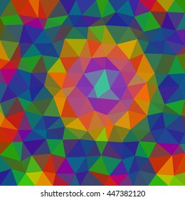 Multicolor low poly abstract background. Vector.