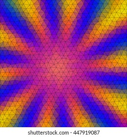 Multicolor low poly abstract background. Vector.