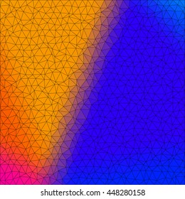 Multicolor low poly abstract background. Vector.