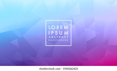 Multicolor low poly pattern vector illustration. Blue purple pink soft cyberpunk color gradient. Futuristic abstract geometric background design template.