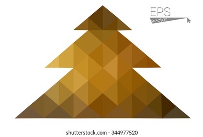 Multicolor low polygon style christmas tree vector illustration consisting of triangles . Abstract triangular polygonal origami or crystal design of New Years celebration. Isolated on white background Multicolor low polygon style christmas tree vector illustration consisting of triangles . Abstract triangular polygonal origami or crystal design of New Years celebration. Isolated on white background