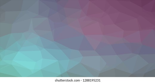 Multicolor low polygonal crystal background. Triangular polygon  pattern. Low poly vector illustration. Low polygonal backdrop