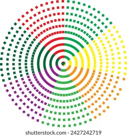 multi-color mandala design vector asset