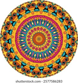 Multicolor Mandala Inspired by the Colors of a Sunset